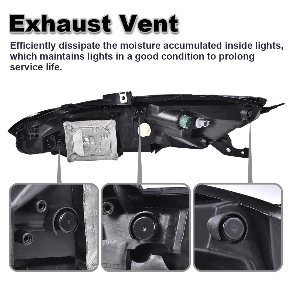 G-PLUS LED DRL Parking Light Turn Signal Lamp With Bulbs Compatible with 2014-2018 Jeep Cherokee 68157102AQ Right Passenger Side