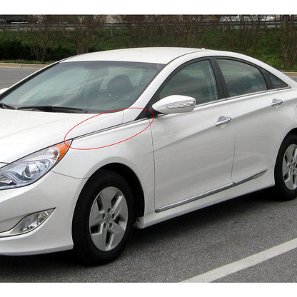 G-PLUS Front Left Driver Side Replacement Fender Garnish Compatible with Sonata 2011 2012 2013 2014 (2015 Hybrid) Chrome Molding Trim Front Fender 87771-3S000 87771-3S001