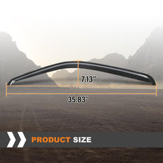 G-PLUS Window Vent Visor Deflectors 2PCS for Chevy Silverado GMC Sierra 1500 1999-2007 PC Smoky Side View