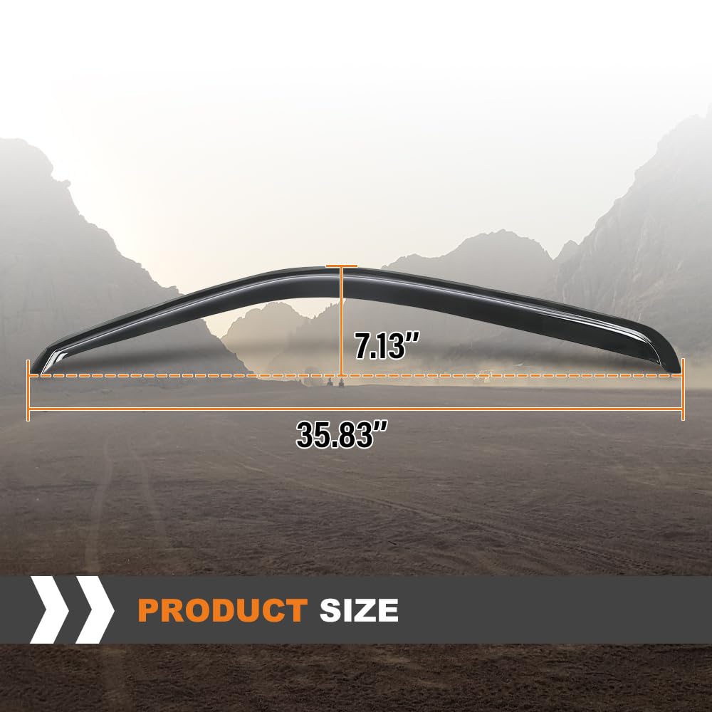 G-PLUS Out-Channel Window Vent Visor Deflectors Rain Guards Compatible with Chevy Silverado/GMC Sierra 1500 1999-2007 Impact-Resistant PC 2 PCS Smoky