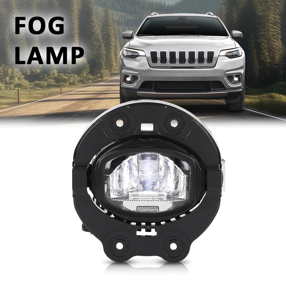G-PLUS 1x LED Fog Light Left or Right Side Compatible with Jeep Cherokee 2019 68410368AB