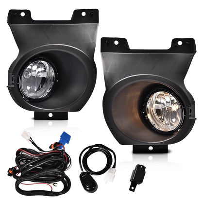 G-PLUS Bumper LED Fog Lights Compatible With 2011-2014 Ford F150, (NOT For SVT Raptor Models), Driving Fog Lamps w/Switch/Bracket/Bulbs Pair (Smoky lens)