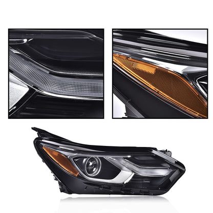 G-PLUS LED DRL Headlight Assembly, Compatible with Chevy Equinox 2018 2019 2020 w/Factory Halogen Headlight Passenger RH Headlamp Clear Lens 84428283 Bumper Headlamps,faros delanteros