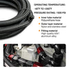 G-PLUS Stainless Steel Oil/Fuel Hose & Fitting Hose End Adaptor Kit,Transmission Gas Oil Fuel Line Fittings Kit 5 Meter Universal Replacement (6AN, Black)