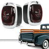 G-PLUS Tail Lights Assembly Compatible with Chevy First Series Pickup Truck 1940-1953 Left & Right Side Tail Lamps Luces Traseras, Red Lens