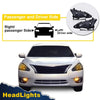 G-PLUS Headlights Compatible With 2013 2014 2015 Nissan Altima 4-Door Sedan Factory Style Automotive Halogen Model Headlamps (Smoky Lens Black Housing Clear Reflector),faros delanteros