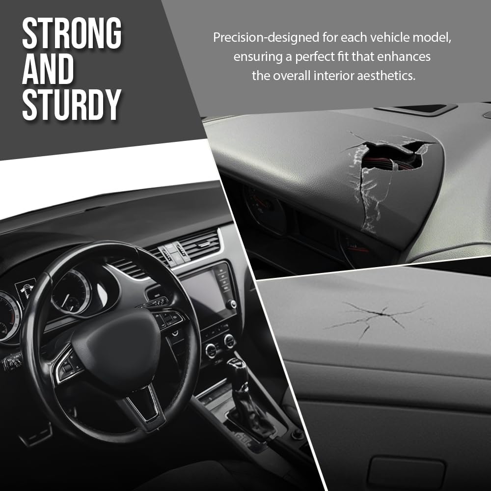 G-PLUS TPE Dash Cover Dashboard Panel Compatible with Chevy & GMC C1500 C2500 C3500 K1500 K2500 K3500 Suburban Yukon 1989-1994 Instrument Panel Cover Gray