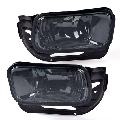 G-PLUS Smoke Lens Front Bumper Fog Lights Assembly Compatible With Dodge Ram 1500 2009-2012/Ram 2500 3500 2010-2018 Driving Lamps w/Bracket + H10 12V 42W Halogen Bulbs