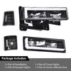G-PLUS LED Headlights Assembly w/Bulbs Fit GMC C1500 K1500 Yukon 1994-1999, Fit GMC C2500 C3500 K2500 K3500 1994-2000, Left & Right Headlamps Assembly, Clear Lens Black Housing Clear Reflector