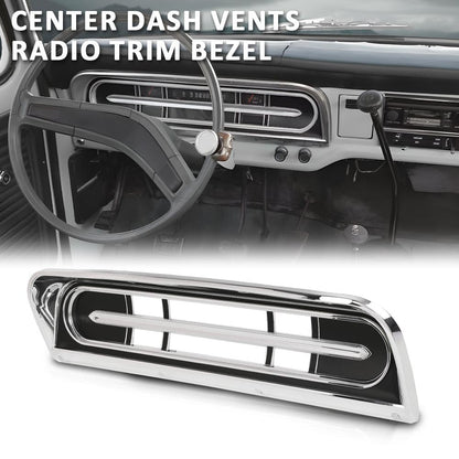 G-PLUS Dash Bezel Trim Compatible with Ford F100 F350 Truck 1967 1968 1969 1970 1971 1972 Chrome Dashboard Cover Panel
