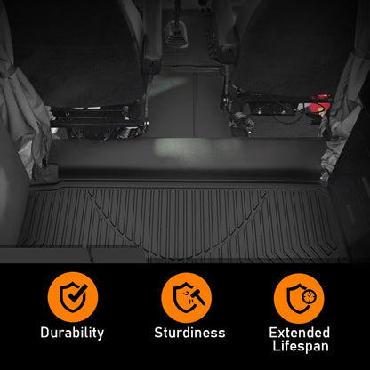 G-PLUS TPE Floor Mats Fit Peterbilt 357 365 367 378 379 384 385 386 388 389 2006-2019 1st Row Truck Accessories Cargo Liners All Weather Protection 3PCS Black Alfombras para Carro