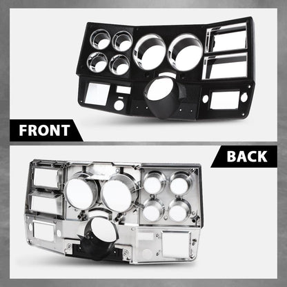 G-PLUS Truck Dash Bezel Panel with A/C Wiper Switch Hole Lower Cover Compatible with Chevy GMC Truck Blazer Suburban 1981-1983 Black 14023004