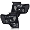 G-PLUS Headlights Compatible with Ford F150 2009-2014 Headlamps Pair Left & Right Smoky Lens Black Housing Clear Reflector,faros delanteros