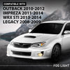 G-PLUS Fog Lights Lamp Assembly With Halogen Bulbs Compatible with Subaru Outback 2010-2012,Fit Subaru Legacy 2008-2009,Fit Subaru Impreza 2011-2014,Fit Subaru WRX STI 2013-2014 84927AG230