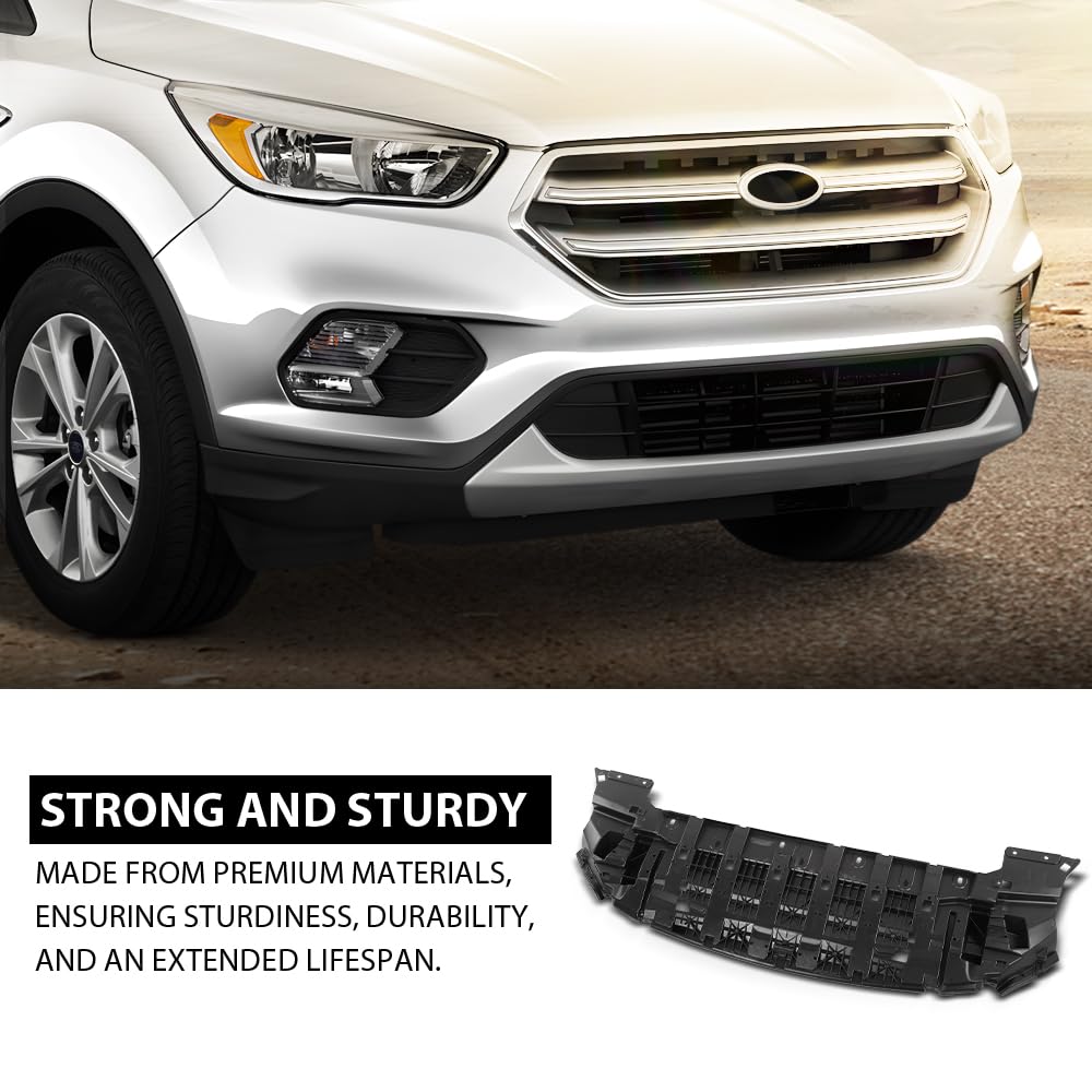 G-PLUS Front Lower Engine Splash Shield Bumper Air Shield, Compatible with Ford Escape 2017-2019, Engine Splash Shield, FO1228143, GJ5Z8310AA