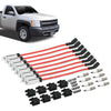 G-PLUS 8 Pack Square Ignition Coil & Spark Plug Wire Compatible with Chevy Express Silverado GMC Yukon Savana Sierra Hummer H2 Workhorse Fastrack 1999-2007 41-962 M8-48322R UF-271