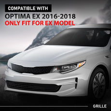 G-PLUS Front Bumper Lower Grille for Kia Optima EX 2016-2018 Matte Black Front View