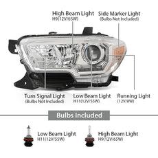 G-PLUS Headlights LED DRL for Toyota Tacoma 2016-2022 Chrome Housing Product Details