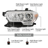 G-PLUS Headlights Assembly w/LED DRL Compatible with 2016-2022 Toyota Tacoma, Headlamps Left & Right Clear Lens Chrome Housing Amber Reflector, TO2502244, TO2503244 faros delanteros