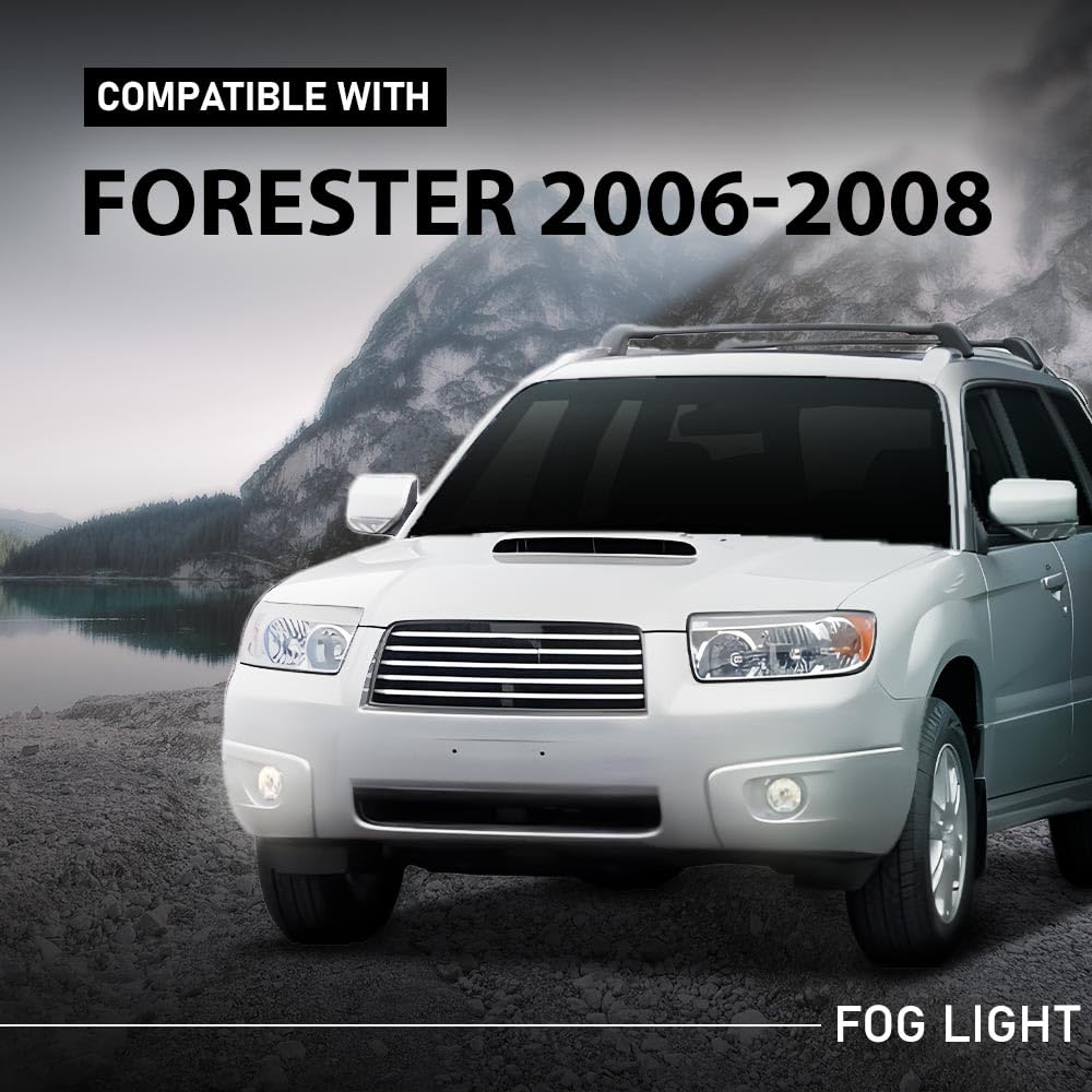 G-PLUS Front Right & Left Side Fog Lights Driving Lamp Assembly Compatible with Subaru Forester 2006-2008 84501SA180