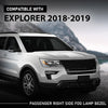 G-PLUS Front Right Fog Light Cover Lamp Bezel, Compatible with Ford Explorer (submodel: Base, Limited, Platinum, Sport, XLT) 2018 2019, Passenger Side, JB5Z17B968BA, FO1039181