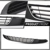 G-PLUS Front Bumper Lower Grille & Fog Light Bezel Compatible with Volkswagen Jetta Sedan 2011-2014 Black (NOT Fit any Wagon Models) 5C6853671RYP, 5C68536659B9, 5C68536669B9, VW1036120 Chrome Grill