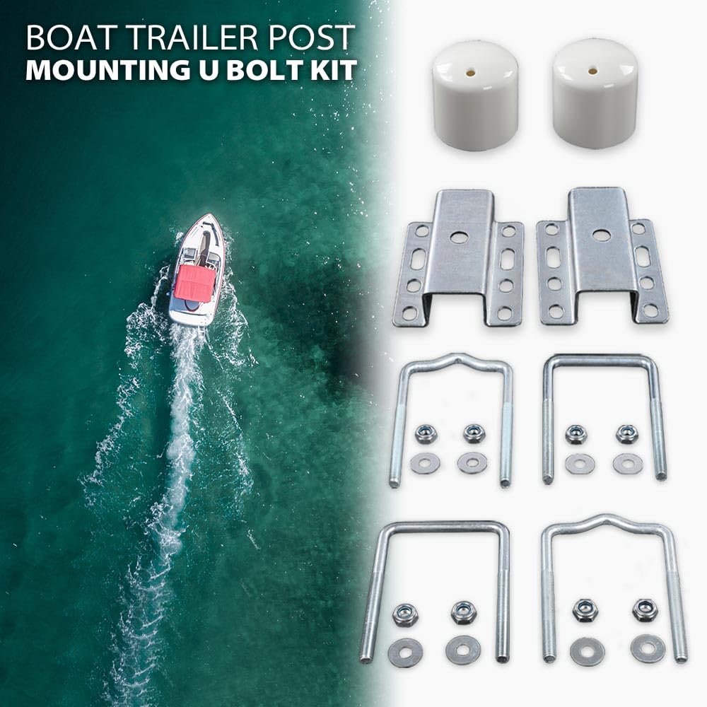 G-PLUS Boat Trailer Galvanized Universal Guide Pole and Post Mounting U Bolt Kit Boat Trailer Guides Compatible with Kia Optima 2016 2017 2018 2019 2020
