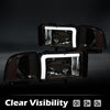 G-PLUS LED Headlights Fit 1994-2001 Dodge Ram 1500/1994-2002 Dodge Ram 2500 3500,Not fit Ram Sport, w/o Bulbs Clear Lens Chrome Housing Clear Reflector Bumper Headlamps,faros delanteros Assembly