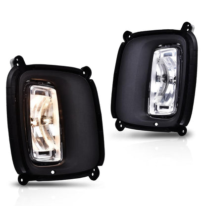 G-PLUS Front Driving Fog Light With Bezel Set Compatible with Kia Sorento 2014 2015 Smoke Lens Fog Lamp With Bulbs