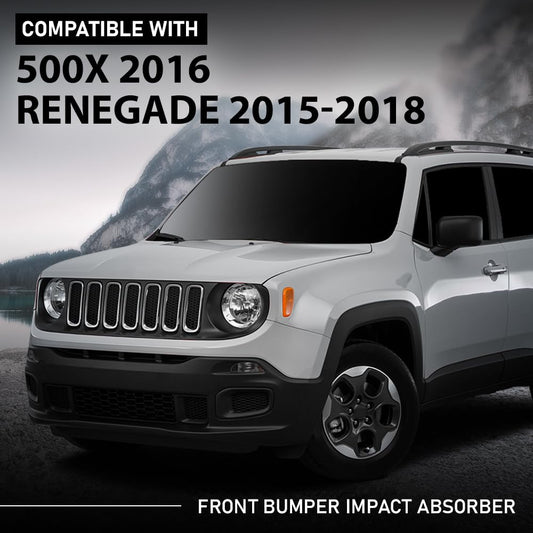 G-PLUS Front Bumper Reinforcement Impact Absorber Compatible with Fiat 500X Pop/Lounge/Easy 2016, Fit Jeep Renegade Limited/Latitude/Sport 2015-2018 68247223AA, CH1006236