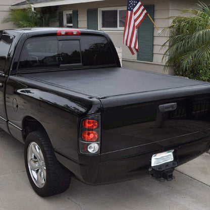 G-PLUS T4 Four-Fold Soft 6.5Ft Truck Tonneau Cover Replacement for 2002-2021Dodge Ram | 78'' Standard Short Bed | for Styleside No Ram Box Models Only