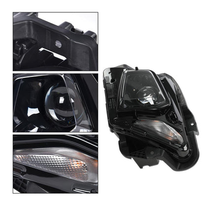 G-PLUS Left HID/Xenon Projector Headlight Fit Chevy Blazer 2019-2021,Not fit Models w/Factory LED Headlight，Headlamp w/o Ballast & D3S Bulb Clear Lens Black Housing Bumper Headlamps,faros delanteros