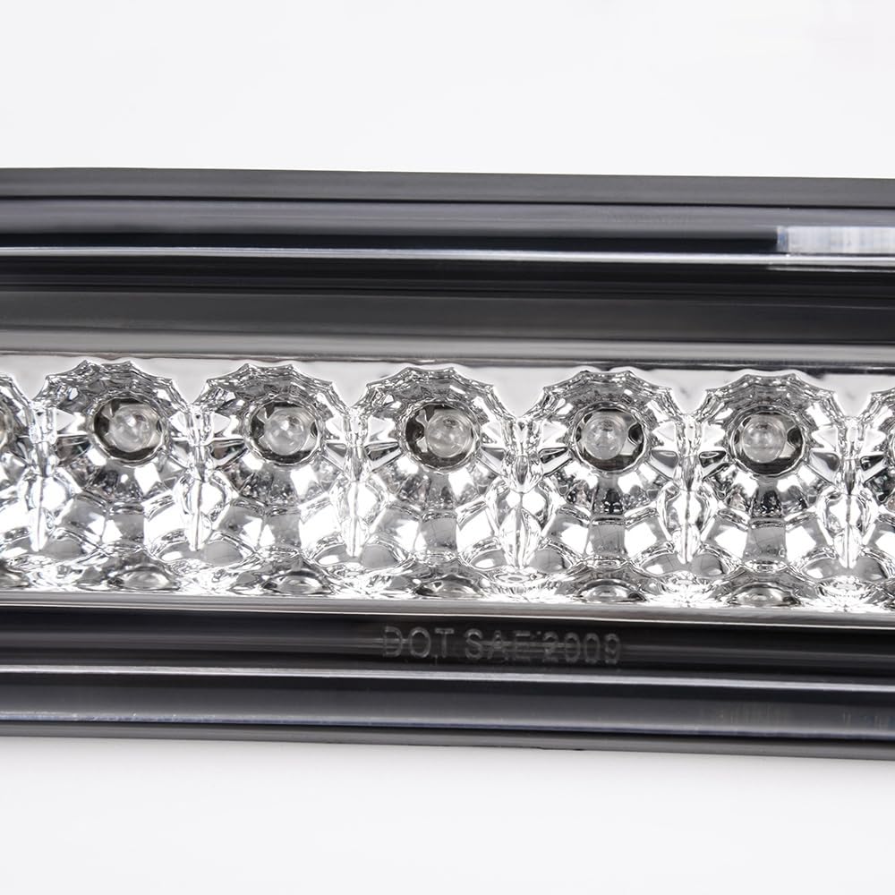 G-PLUS LED Third 3rd Brake Light High Mount Stop Light Fit For Toyota Tacoma 1995-2015, Rear Cab Center Mount Tail Light Clear Lens Chrome Housing 81570-04030