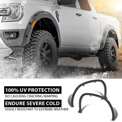 G-PLUS Fender Flares Wheel Arch Trim Front Driver & Passenger Side Compatible with LX RX350/RX450h (submodel: Base, F Sport) 2016-2019 756010E080, 756020E080, LX1291100, LX1290100 Black