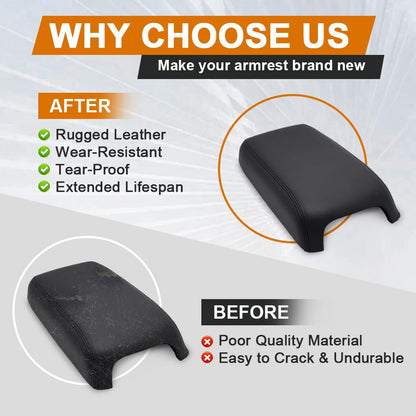 G-PLUS Upgraded Center Console Cover, Compatible with Dodge Charger 2011-2023 Armrest Cover Console Lid Protector Cushion Pad (Black Microfiber Leather Skin)