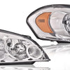 G-PLUS Headlights Assembly Fit Chevy Monte Carlo 2006 2007/Chevy Impala 2006-2013/Impala Limited 2014-2016 Headlamp Right Clear Lens Chrome Housing Amber Reflector Bumper Headlamps,faros delanteros