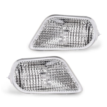 G-PLUS Side Marker Corner Parking Lights Turn Signals Compatible with 1998-2002 Pontiac Firebird Trans Am 10301404 10301405 GM2520177 GM2521177 (White)
