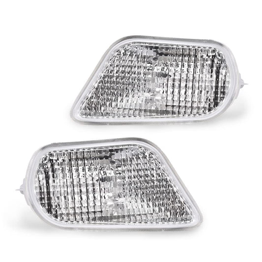 G-PLUS Side Marker Corner Parking Lights Turn Signals Compatible with 1998-2002 Pontiac Firebird Trans Am 10301404 10301405 GM2520177 GM2521177 (White)