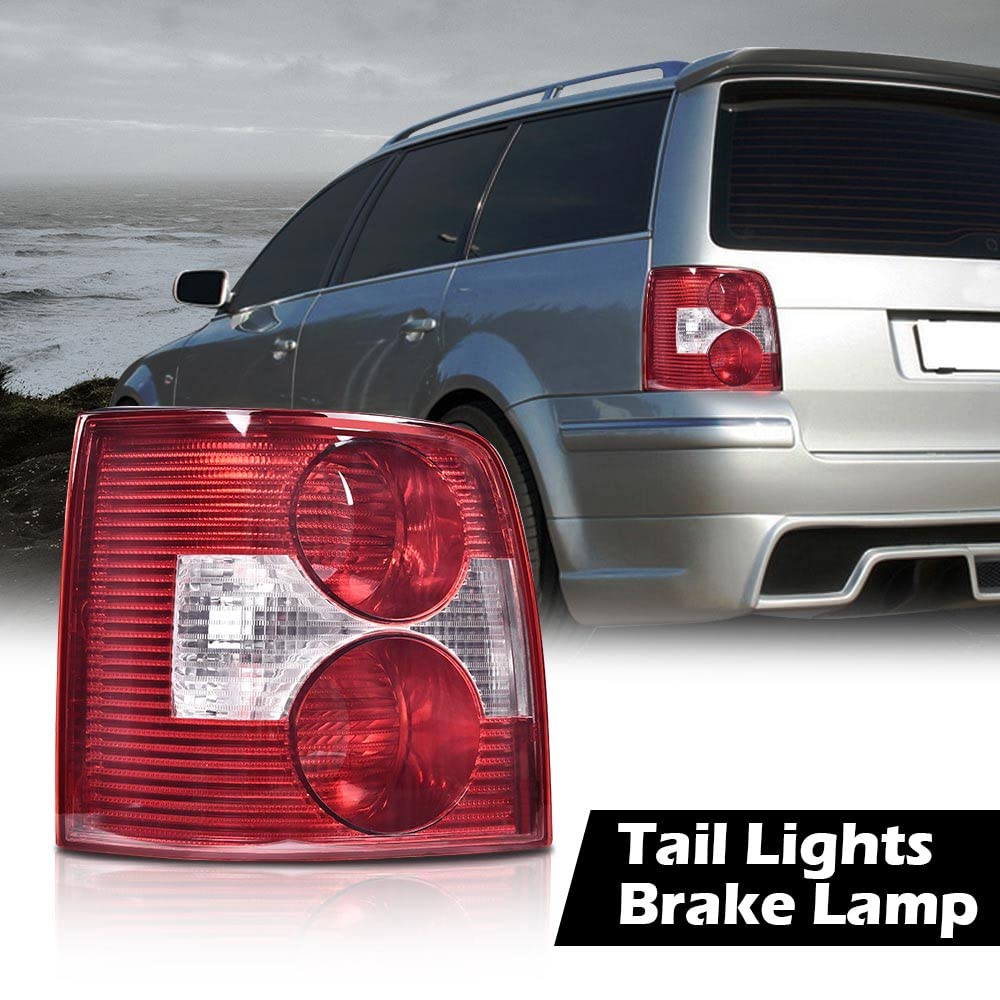 G-PLUS Rear Tail Lamp Light Left Compatible with VW Passat B5 B5.5 Wagon 2001 2002 2003 2004 2005 3B5945096AE, 3B5945095AE Luces TraserasAssembly