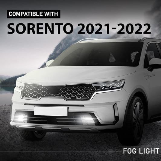 G-PLUS Front DRL LED Fog Lights Daytime Running Lmap Pair Compatible with Kia Sorento 2021-2022 without Wiring Harness