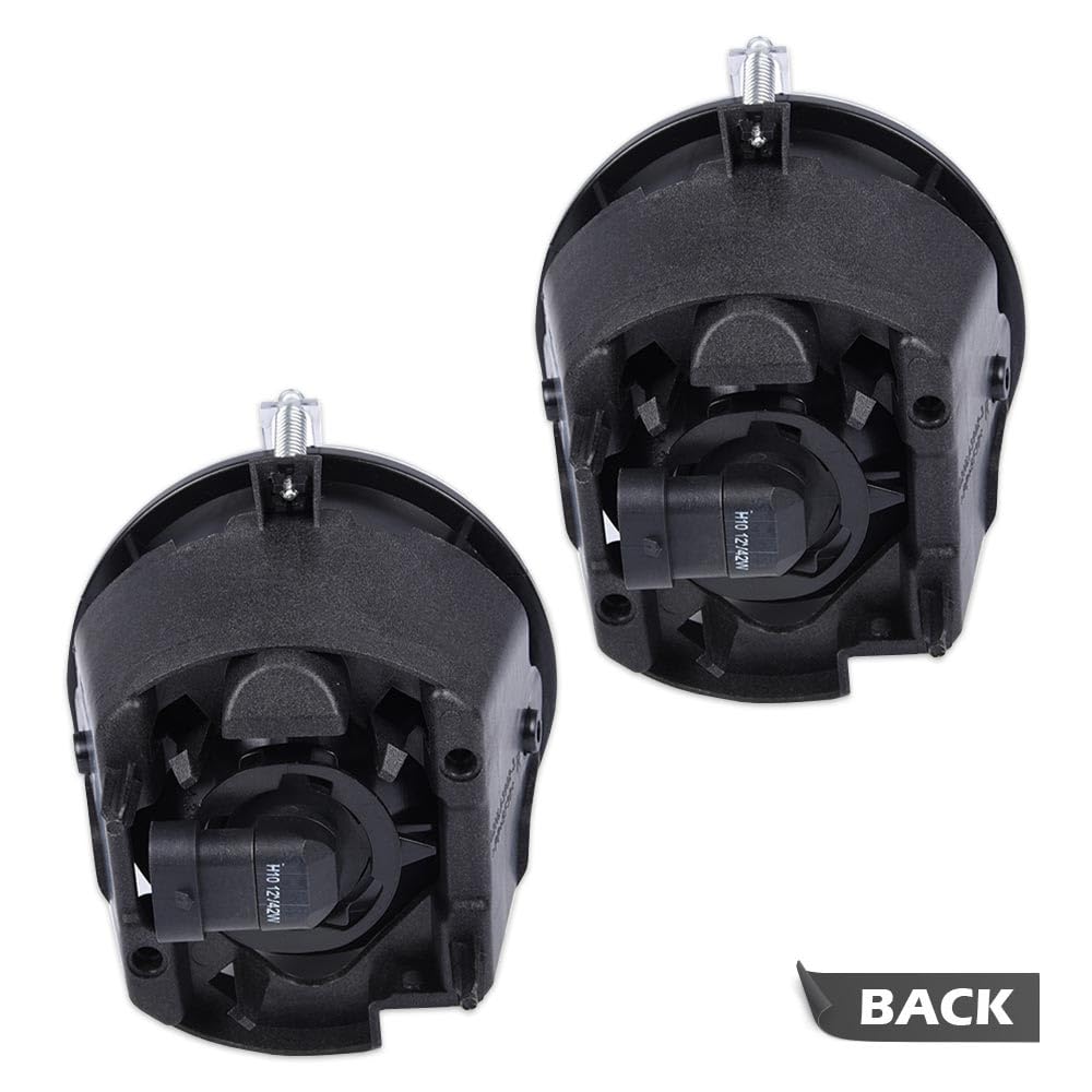 G-PLUS Front Bumper Driving Fog Lights w/Bulb Compatible with Jeep Grand Cherokee 2005 2006 2007 2008 2009 2010 Fit Jeep Commander 2006 2007 2008 2009 2010 CH2592138, CH2592138, 4805859AA Clear Lens