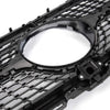 Diamond Style Front Bumper Grille Hood Grill Trim Shell Compatible with W205 C Class C250 C300 C400 C450 AMG Sport 2015 2016 2017 2018 (With Camera Hole)