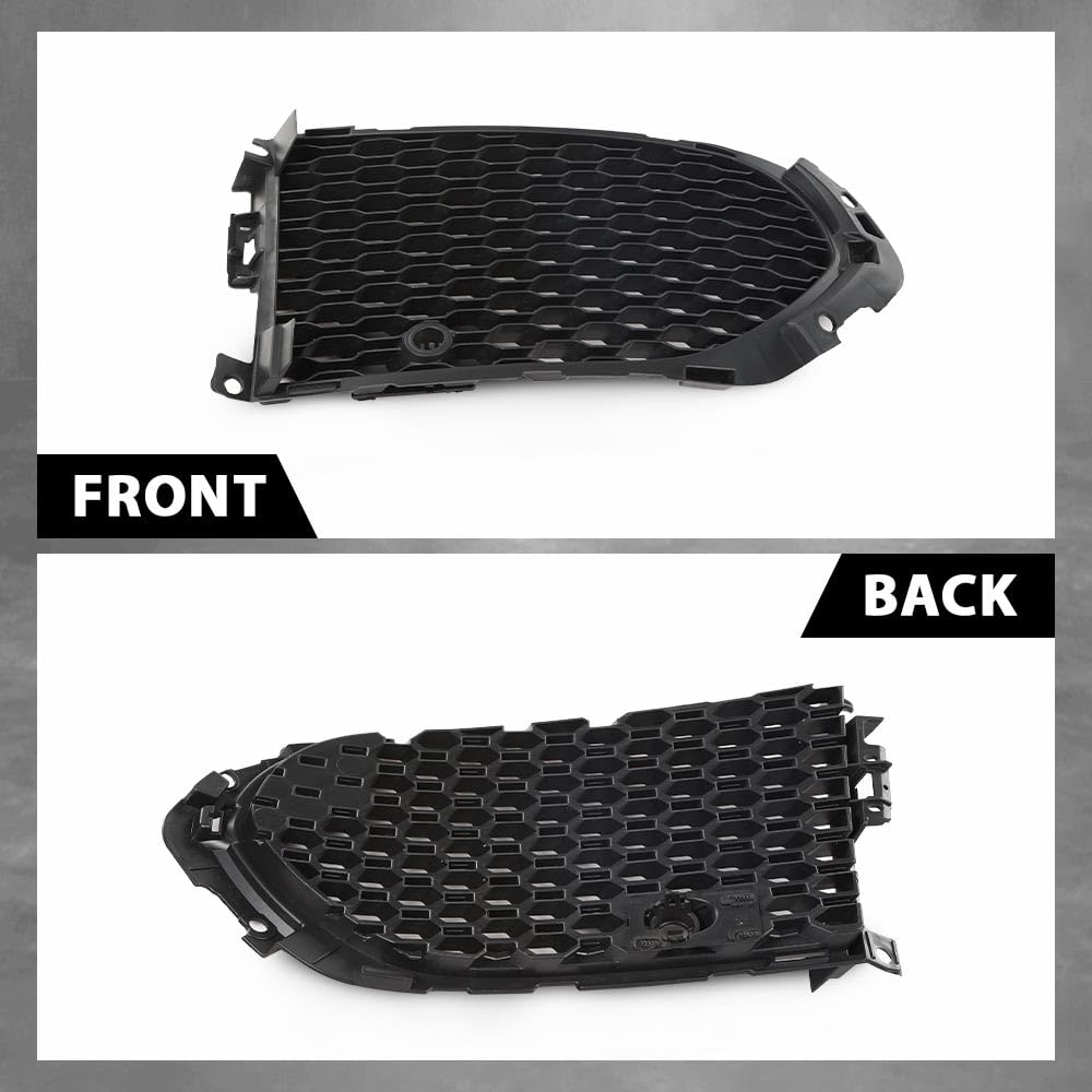 G-PLUS Fog Light Covers Front Passenger Right Side Compatible with Jaguar F-Pace First Edition 2017,Fit Jaguar F-Pace (submodel: R-Sport, S) 2017-2020,Fit for Models with Open Side Mesh