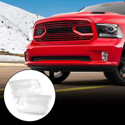 G-PLUS Housing Clear Corner Headlight Head Lamps Cover Clear Compatible with 2009 2010 Dodge Ram 1500/2010 Dodge Ram 2500 3500 68001484AE 68001484AG