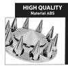 G-PLUS Front & Rear Wheel Cover Chrome Hub Cover Kit 33mm Spiked Hub Axle Compatible with Semi-Trucks 20", 22.5" and 24.5" Hub Piloted Wheels