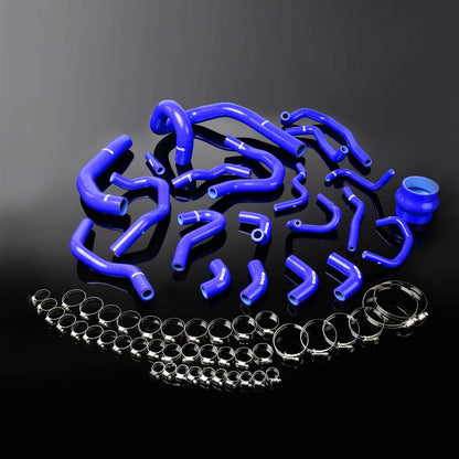 G-PLUS Silicone Radiator Ancilarry Hose Kit Clamps Compatible With 1986-1992 Toyota Supra MK3 MA70 7M-GT Blue