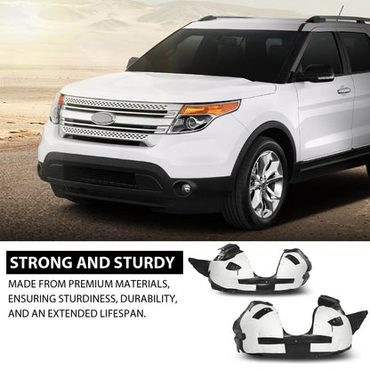 G-PLUS Front Inner Fender Liner Assembly 2PCS, Compatible with Ford Explorer 2011-2015/ Police Interceptor Utility 2013-2015, LH Driver & RH Right Side, FO1249149, FO1248149