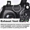 G-PLUS LED Tube Dual Projector Headlights, Compatible with 2007-2014 Chevy Tahoe/Suburban Bumper Headlamps Assembly, Clear Lens Chrome Housing Clear Reflector,faros delanteros