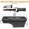 G-PLUS Rear Right Lockable Storage Box Toolbox Compatible with Ford F150 2015 2016 2017 2018 2019 2020 Right Passenger Side Truck Bed Box
