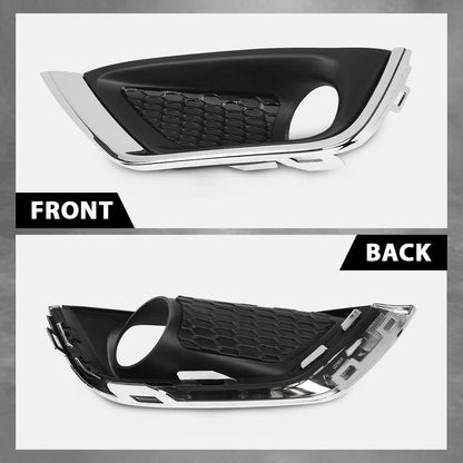 G-PLUS Bumper Fog Light Covers Bezel Chrome Trim Compatible with Jeep Compass 2017-2019 Pair 5US54RXFAB